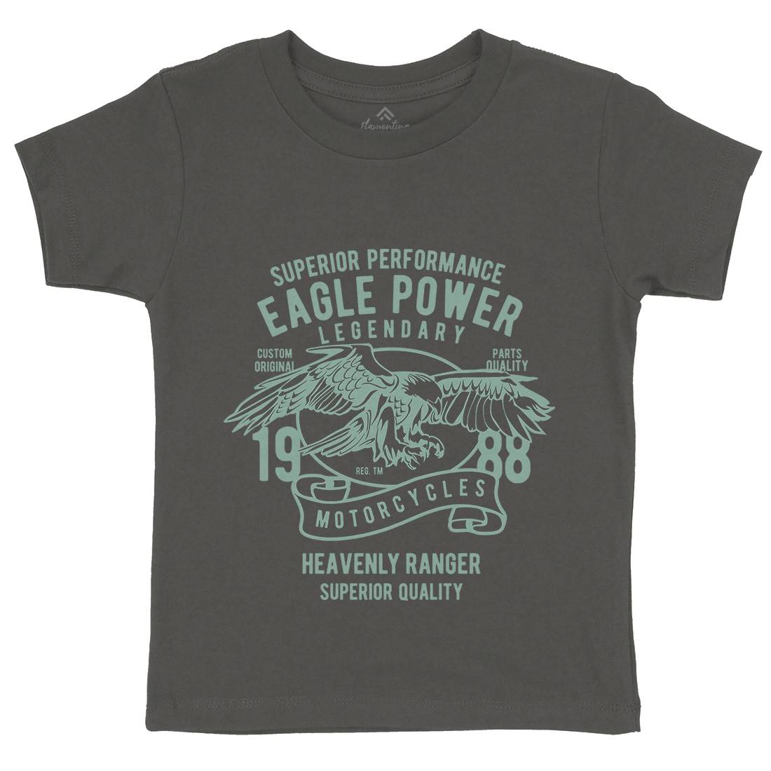 Eagle Power Kids Organic Crew Neck T-Shirt Motorcycles B205