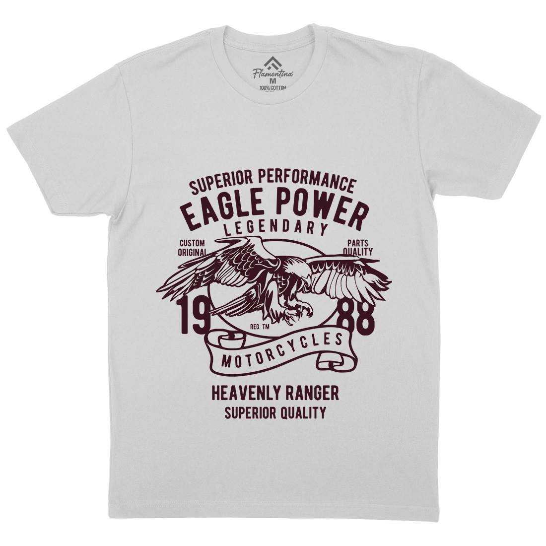 Eagle Power Mens Crew Neck T-Shirt Motorcycles B205