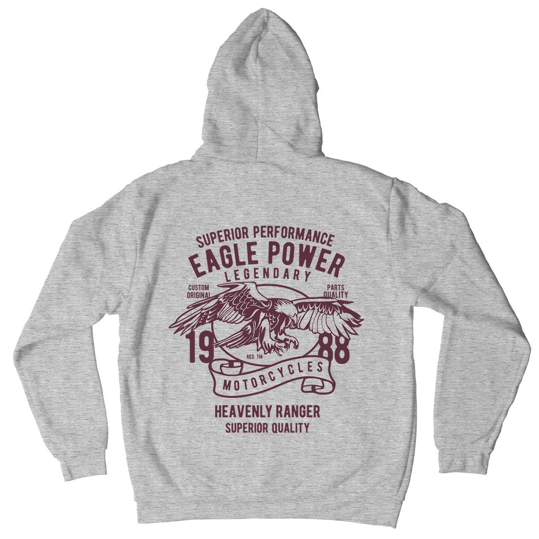 Eagle Power Mens Hoodie With Pocket Motorcycles B205