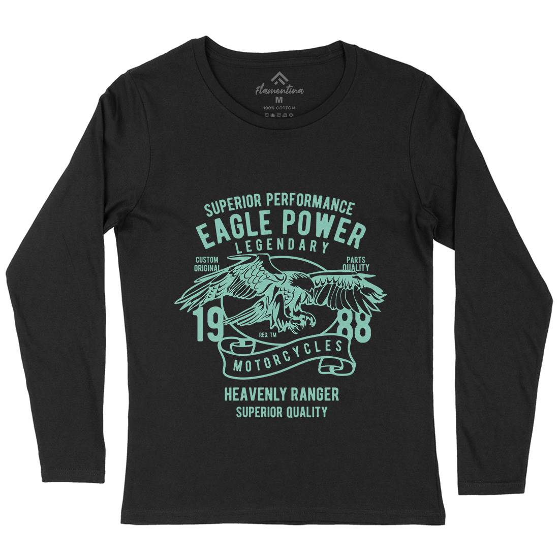Eagle Power Womens Long Sleeve T-Shirt Motorcycles B205