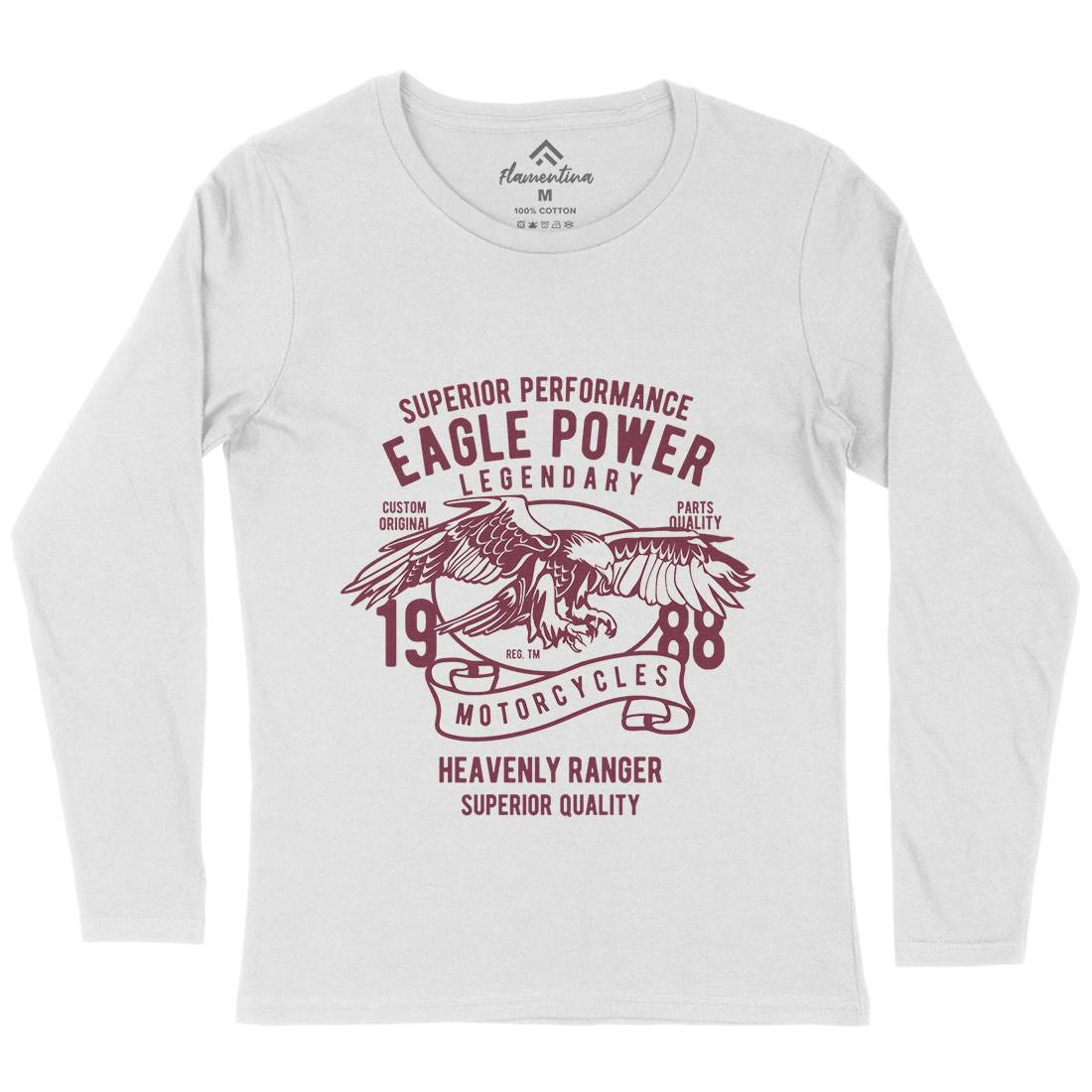 Eagle Power Womens Long Sleeve T-Shirt Motorcycles B205