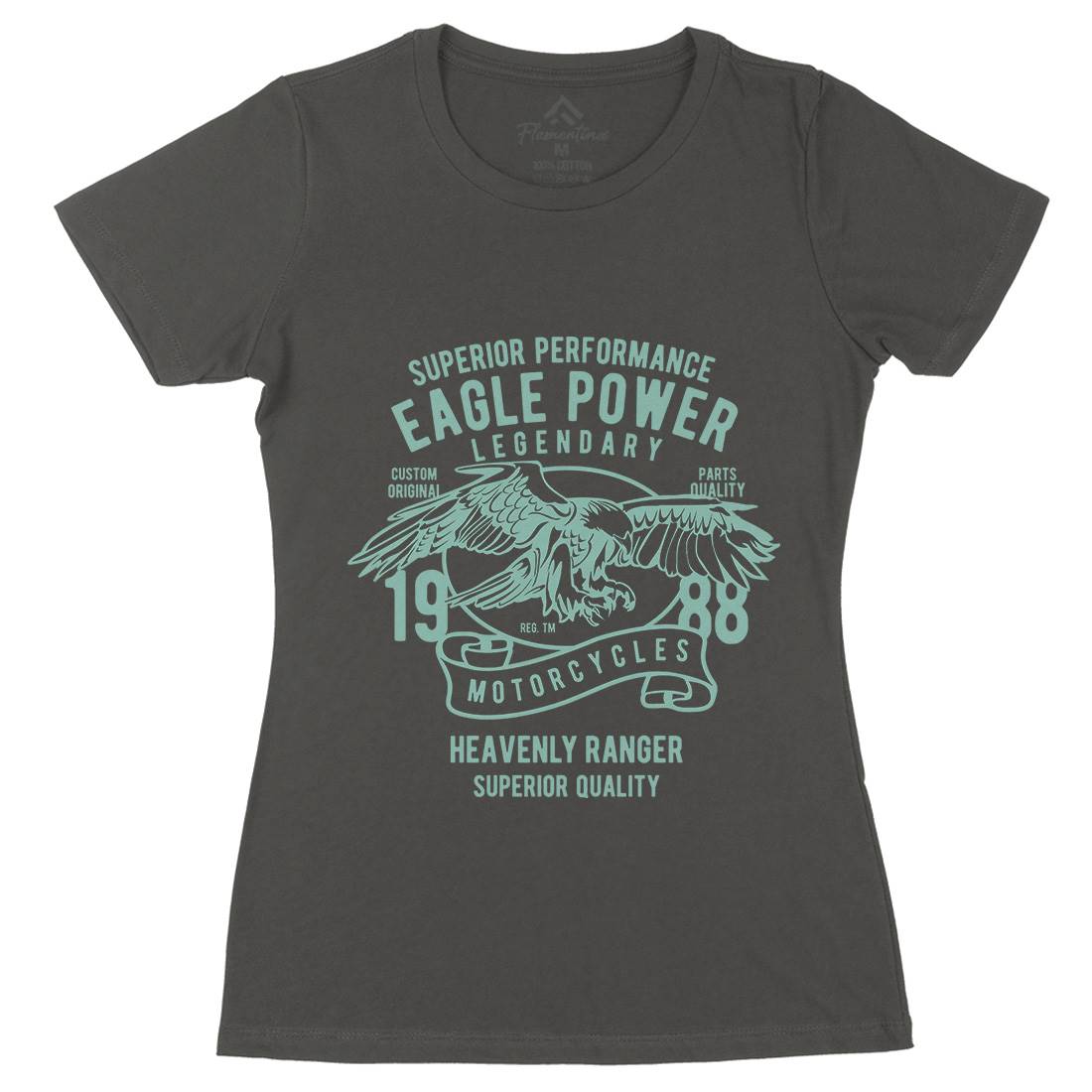 Eagle Power Womens Organic Crew Neck T-Shirt Motorcycles B205