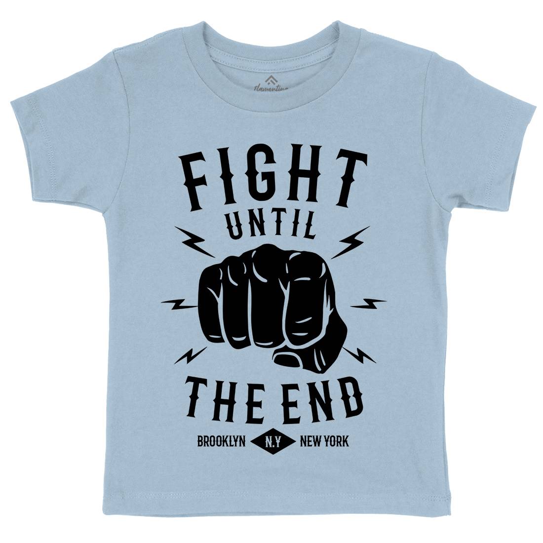 Fight Until The End Kids Crew Neck T-Shirt Sport B206