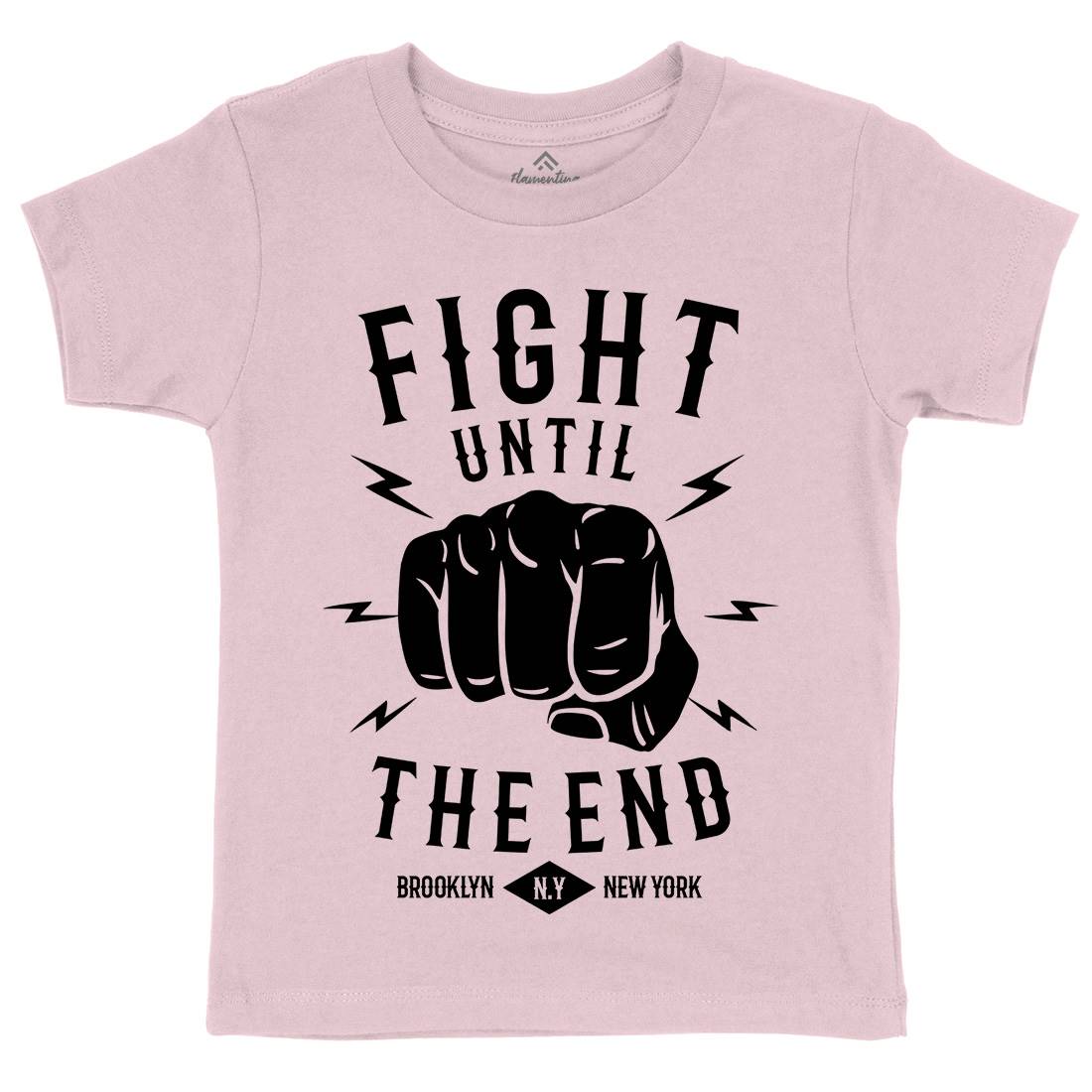 Fight Until The End Kids Crew Neck T-Shirt Sport B206