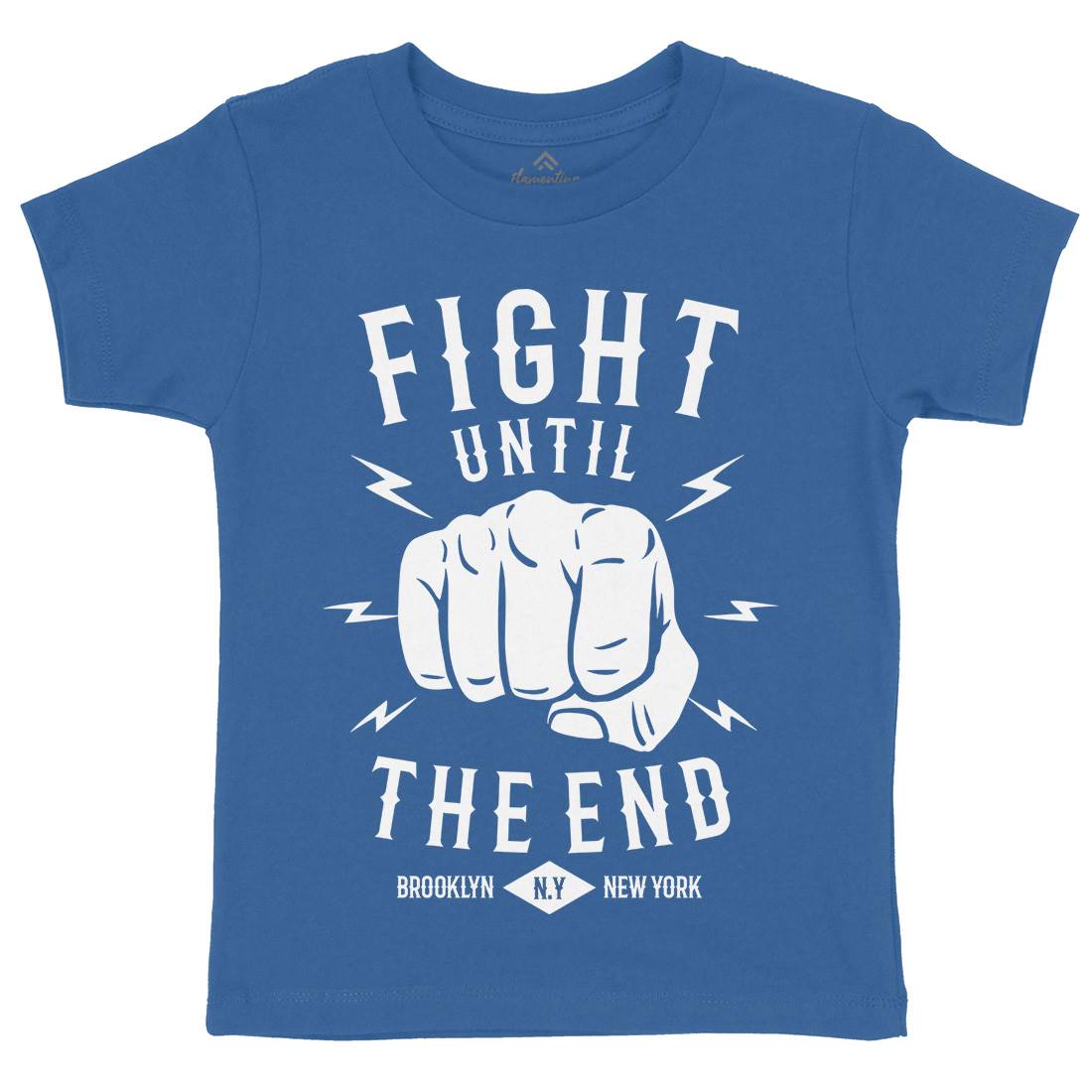 Fight Until The End Kids Organic Crew Neck T-Shirt Sport B206