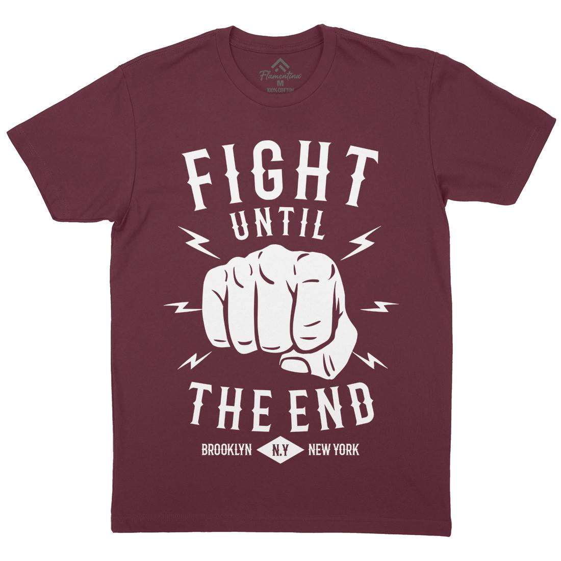 Fight Until The End Mens Crew Neck T-Shirt Sport B206