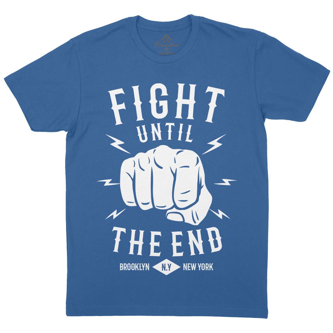 Fight Until The End Mens Organic Crew Neck T-Shirt Sport B206