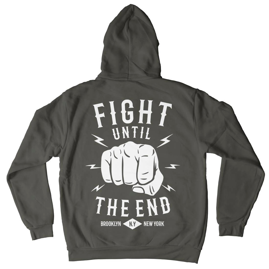 Fight Until The End Kids Crew Neck Hoodie Sport B206