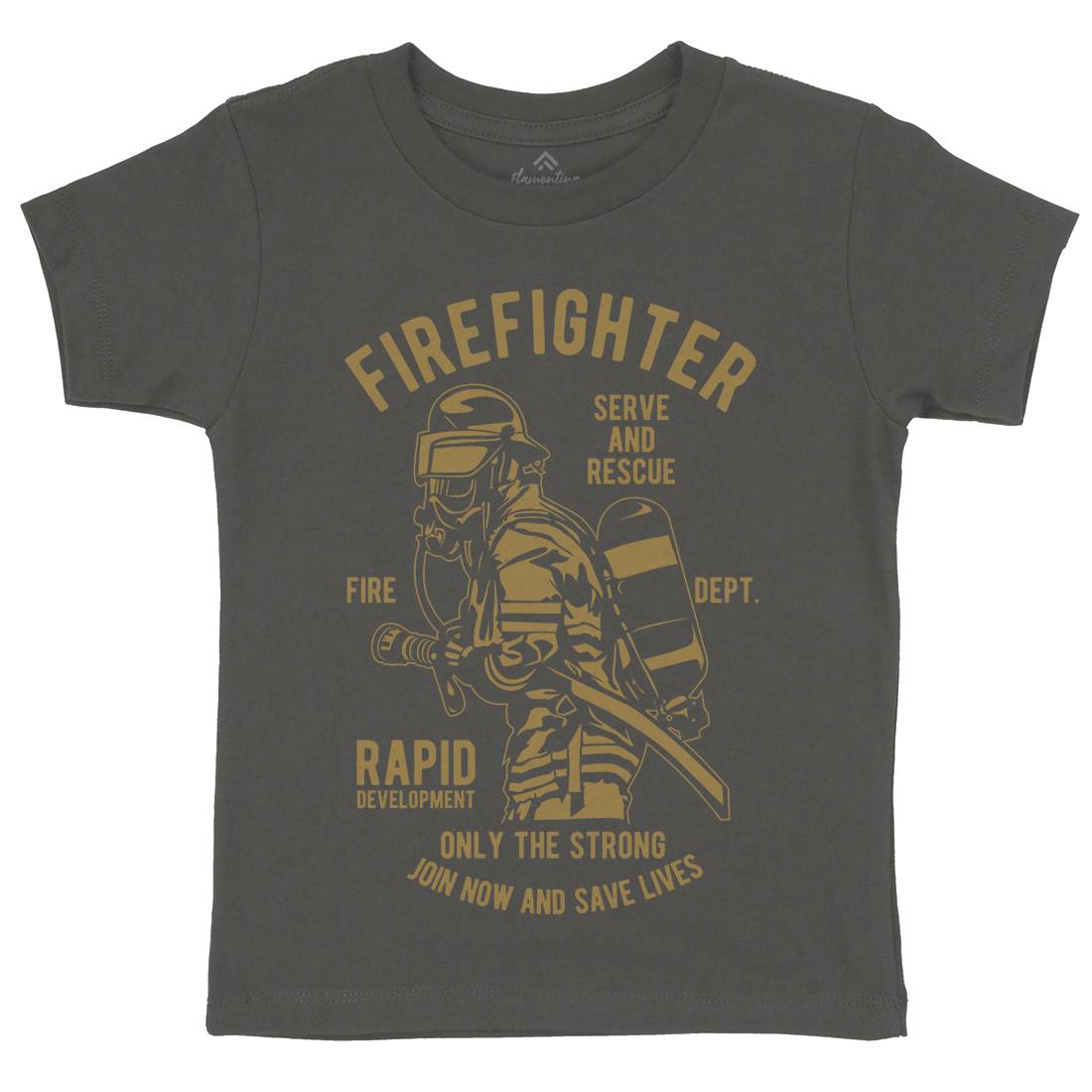 Firefighter Dept Kids Crew Neck T-Shirt Firefighters B207