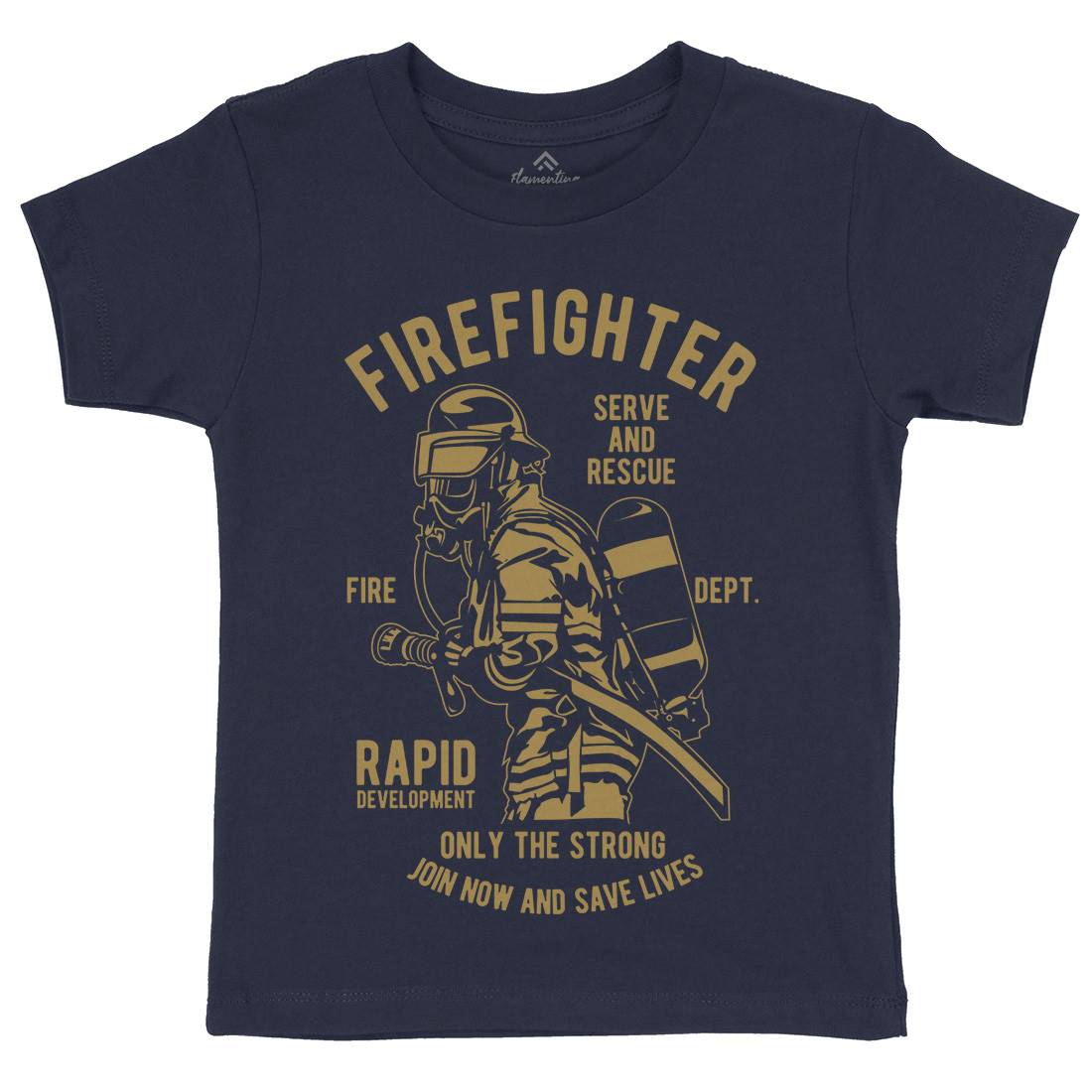 Firefighter Dept Kids Crew Neck T-Shirt Firefighters B207