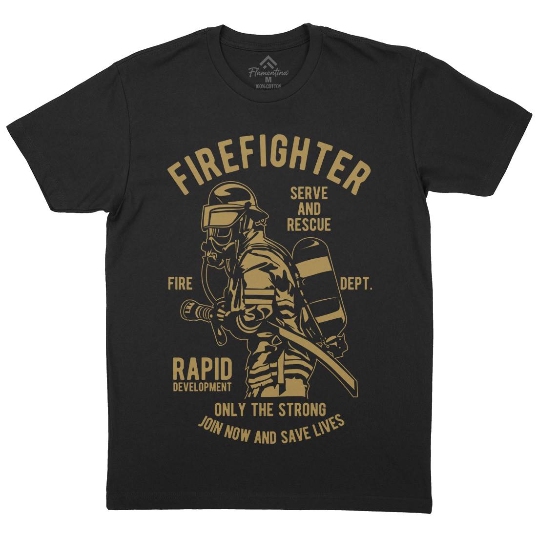 Firefighter Dept Mens Crew Neck T-Shirt Firefighters B207