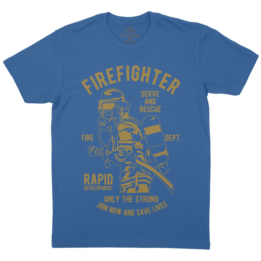 Firefighter Dept Mens Organic Crew Neck T-Shirt Firefighters B207