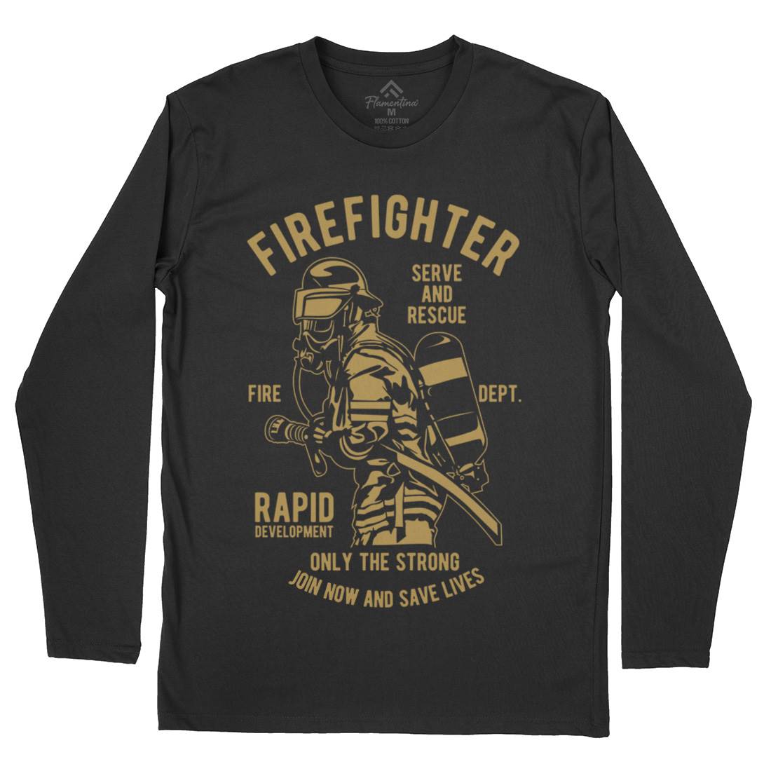 Firefighter Dept Mens Long Sleeve T-Shirt Firefighters B207