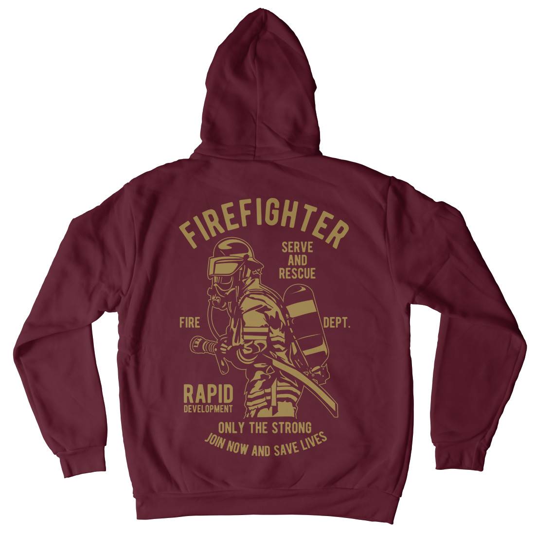 Firefighter Dept Mens Hoodie With Pocket Firefighters B207
