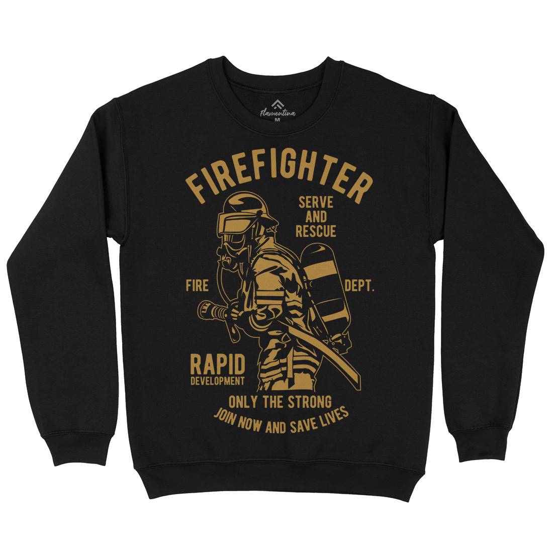 Firefighter Dept Mens Crew Neck Sweatshirt Firefighters B207