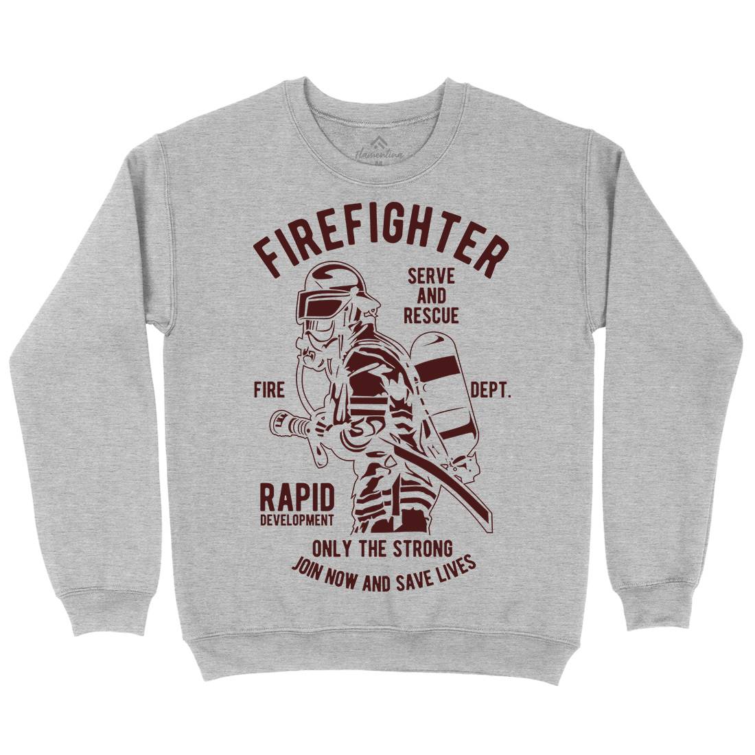 Firefighter Dept Kids Crew Neck Sweatshirt Firefighters B207