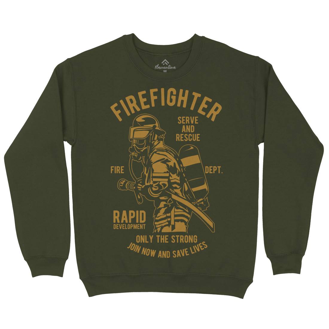 Firefighter Dept Mens Crew Neck Sweatshirt Firefighters B207