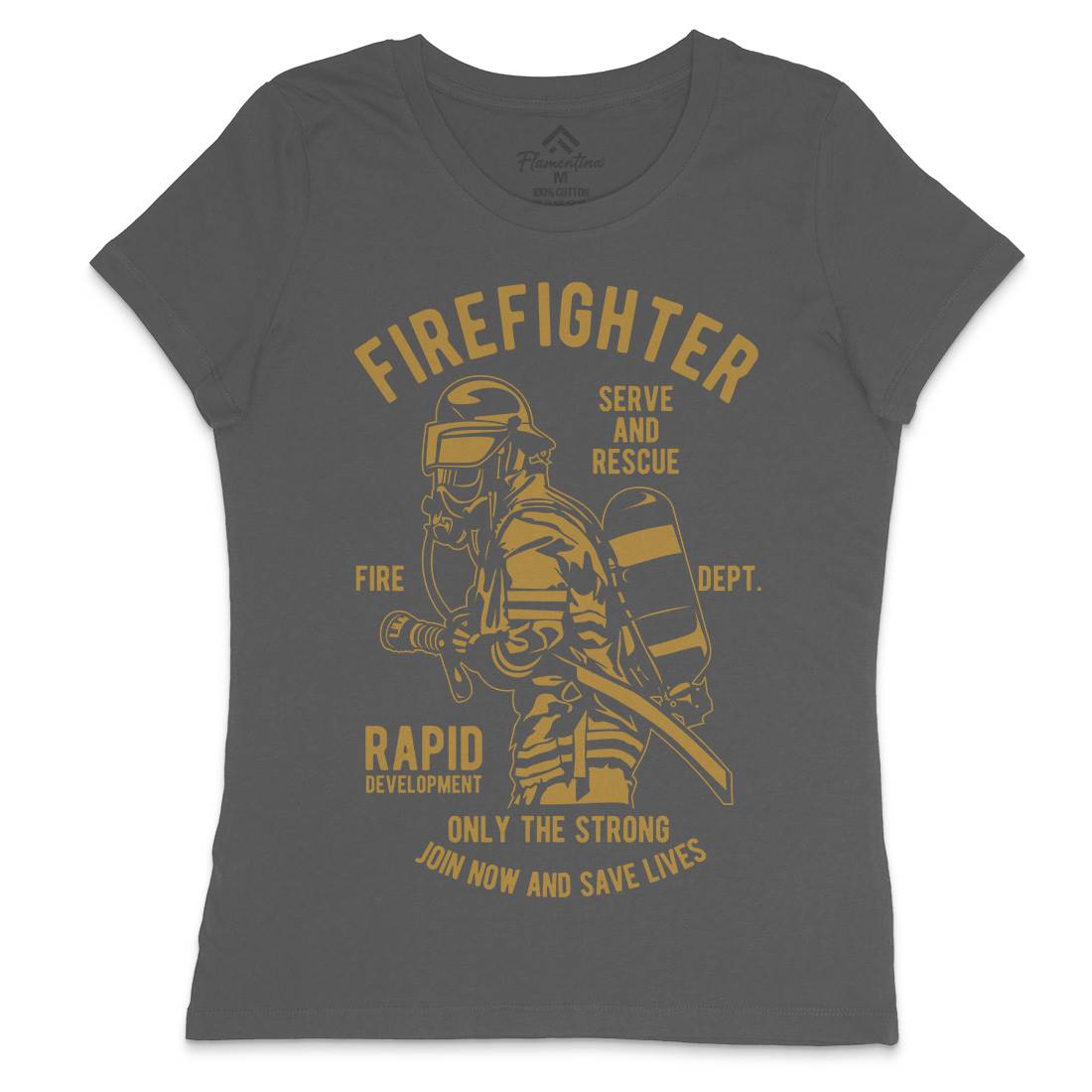 Firefighter Dept Womens Crew Neck T-Shirt Firefighters B207