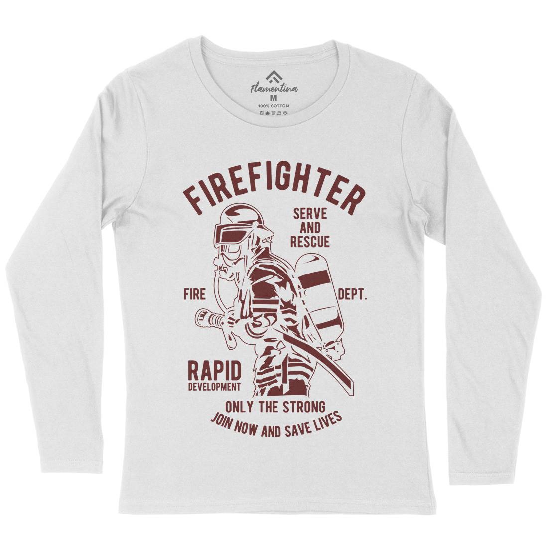 Firefighter Dept Womens Long Sleeve T-Shirt Firefighters B207