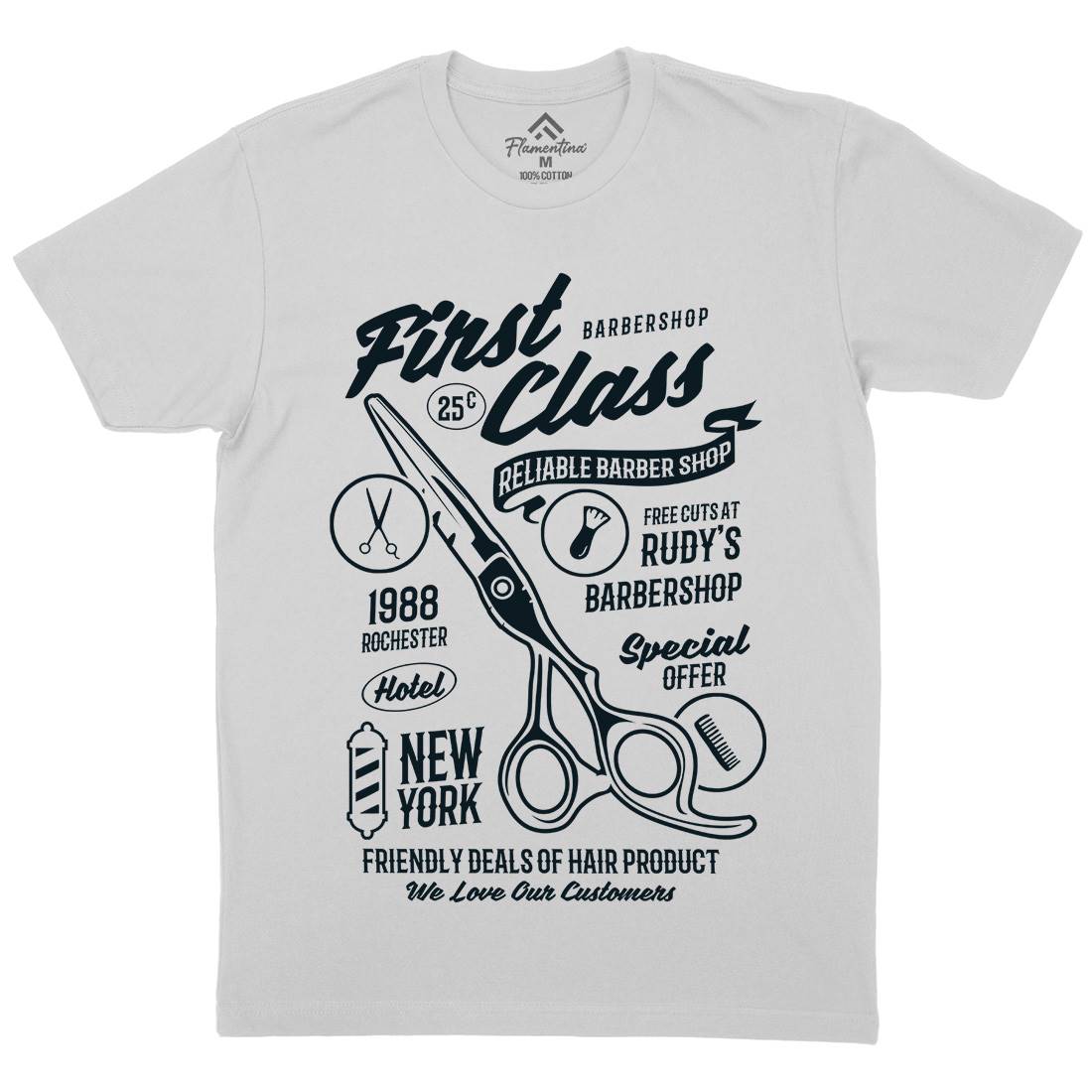First Class Mens Crew Neck T-Shirt Barber B208