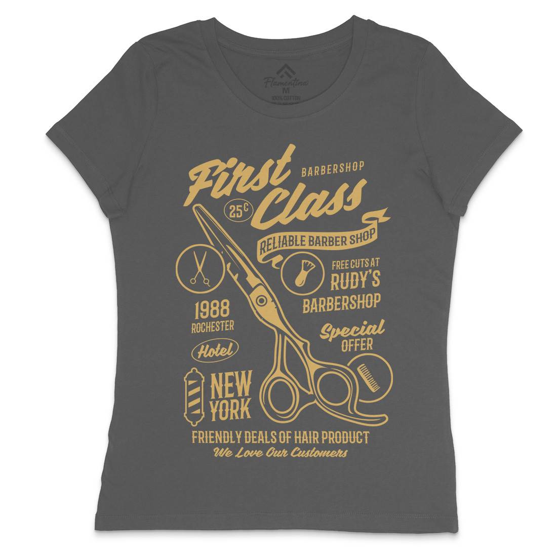 First Class Womens Crew Neck T-Shirt Barber B208