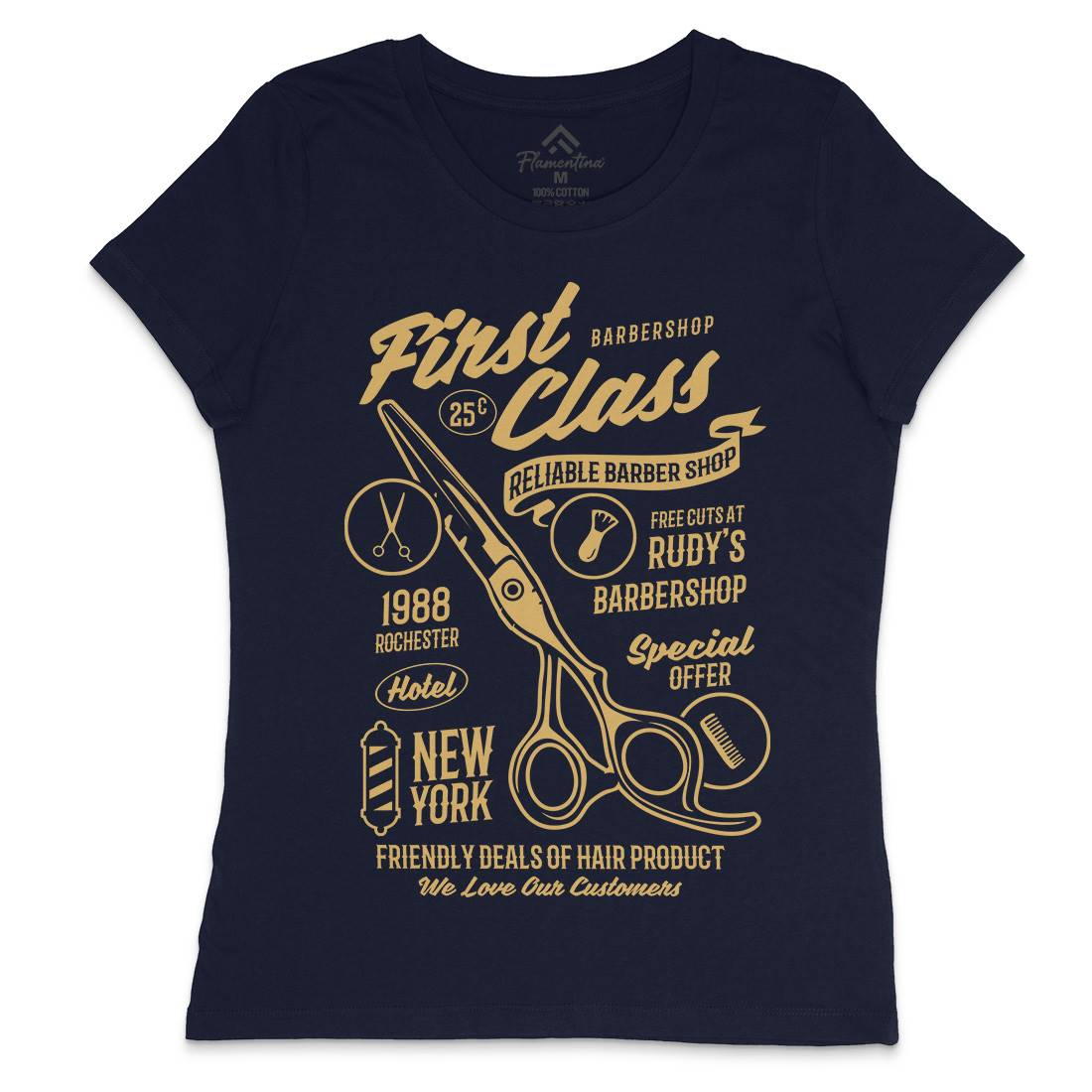 First Class Womens Crew Neck T-Shirt Barber B208