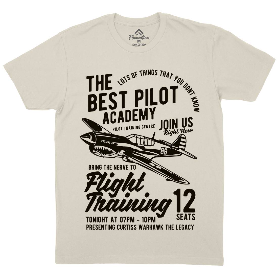 Flight Training Mens Organic Crew Neck T-Shirt Vehicles B209