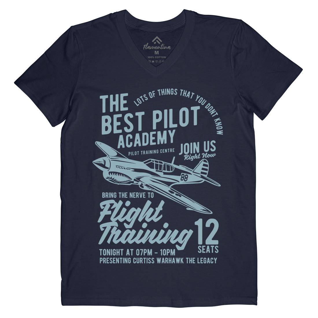 Flight Training Mens V-Neck T-Shirt Vehicles B209