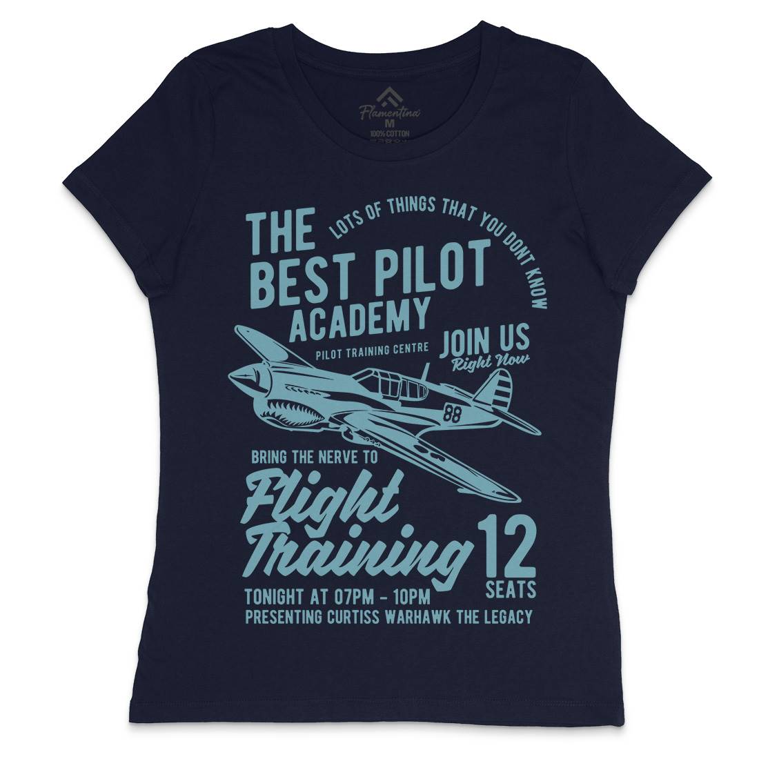 Flight Training Womens Crew Neck T-Shirt Vehicles B209