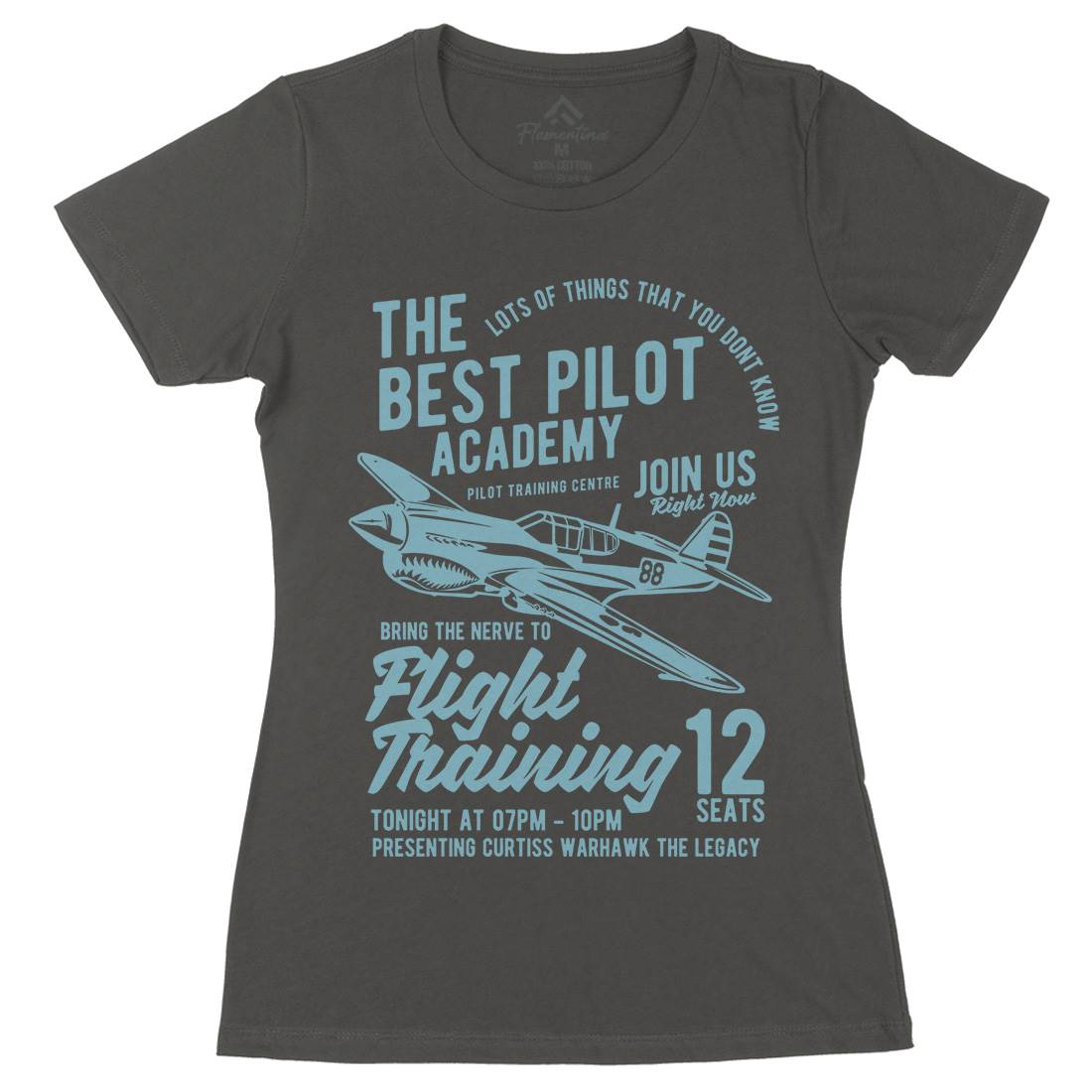 Flight Training Womens Organic Crew Neck T-Shirt Vehicles B209