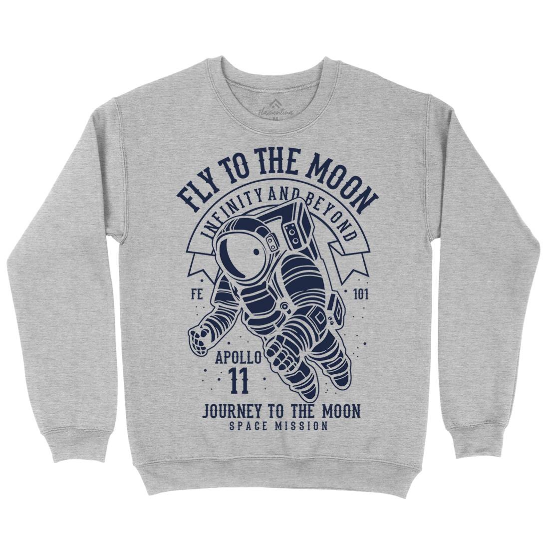 Fly To The Moon Kids Crew Neck Sweatshirt Space B210