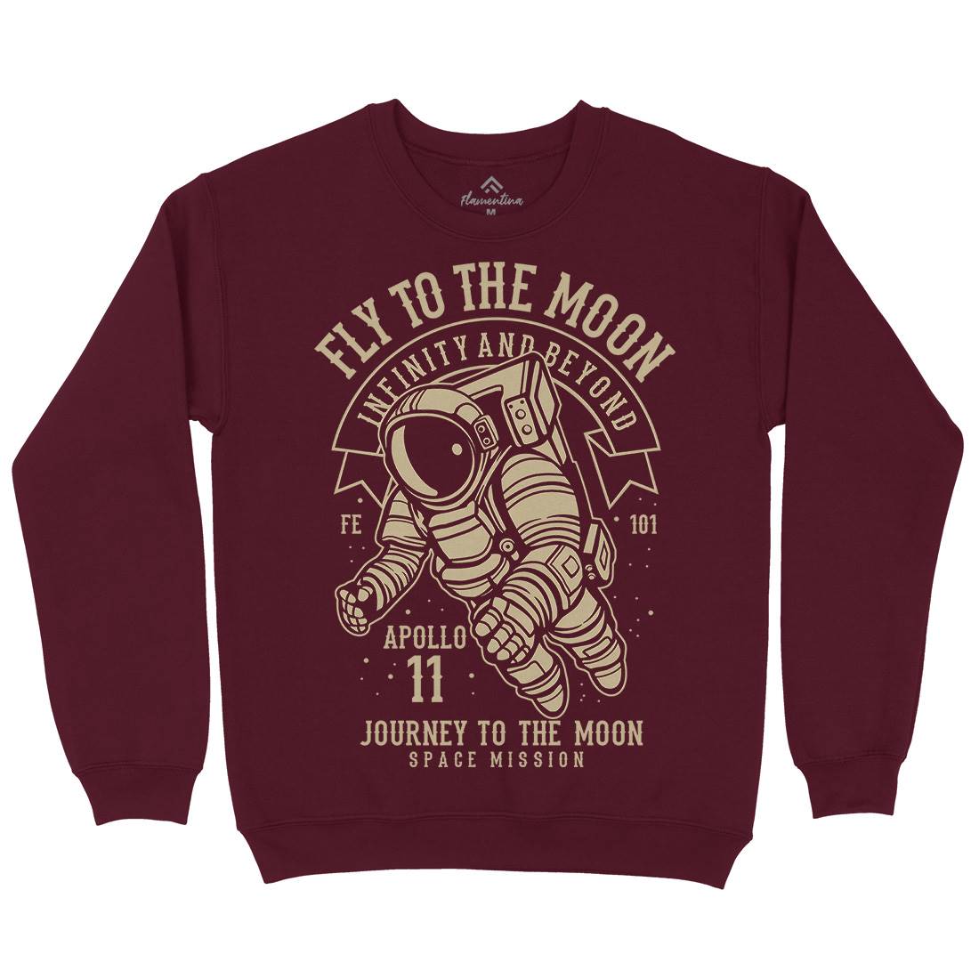Fly To The Moon Kids Crew Neck Sweatshirt Space B210