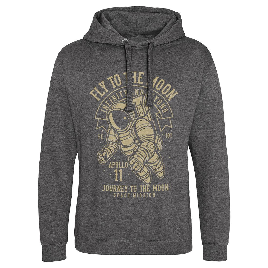Fly To The Moon Mens Hoodie Without Pocket Space B210