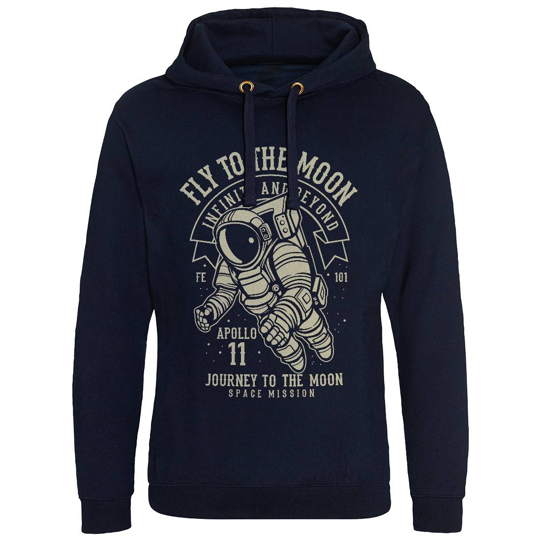 Fly To The Moon Mens Hoodie Without Pocket Space B210