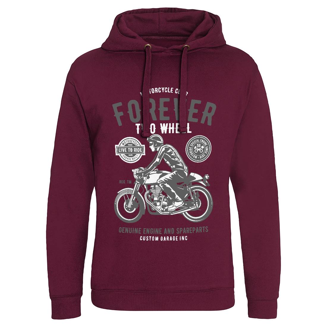 Forever Two Wheel Mens Hoodie Without Pocket Motorcycles B212