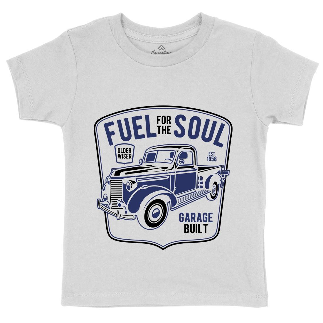 Fuel For The Soul Kids Organic Crew Neck T-Shirt Cars B213