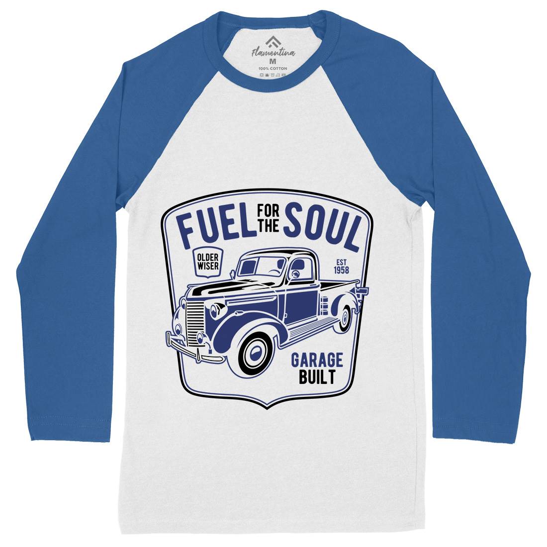 Fuel For The Soul Mens Long Sleeve Baseball T-Shirt Cars B213