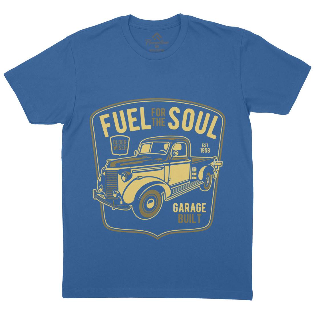 Fuel For The Soul Mens Organic Crew Neck T-Shirt Cars B213