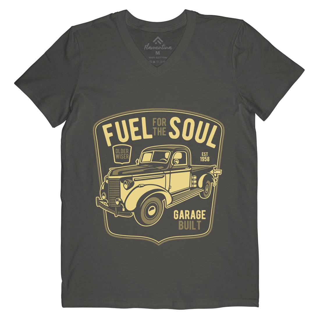 Fuel For The Soul Mens V-Neck T-Shirt Cars B213