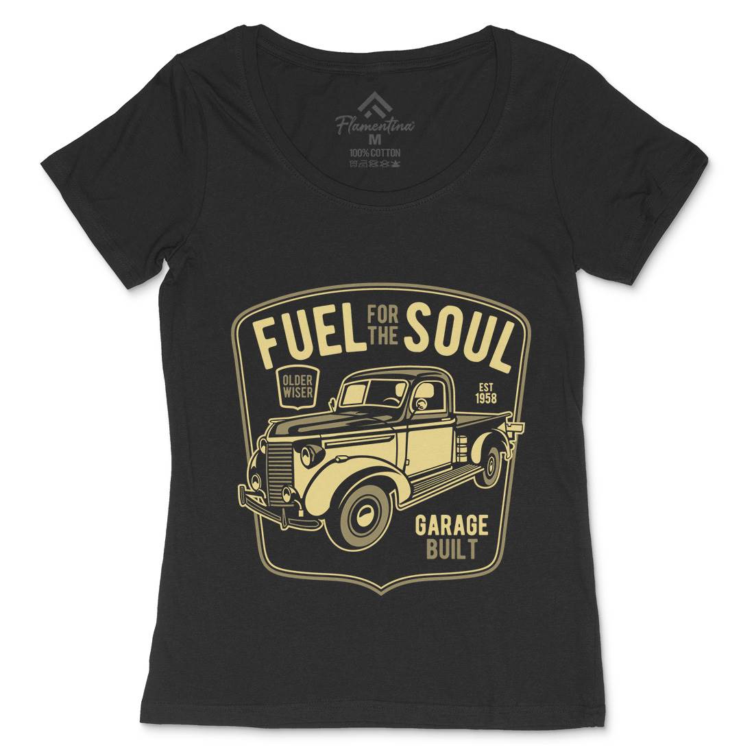 Fuel For The Soul Womens Scoop Neck T-Shirt Cars B213