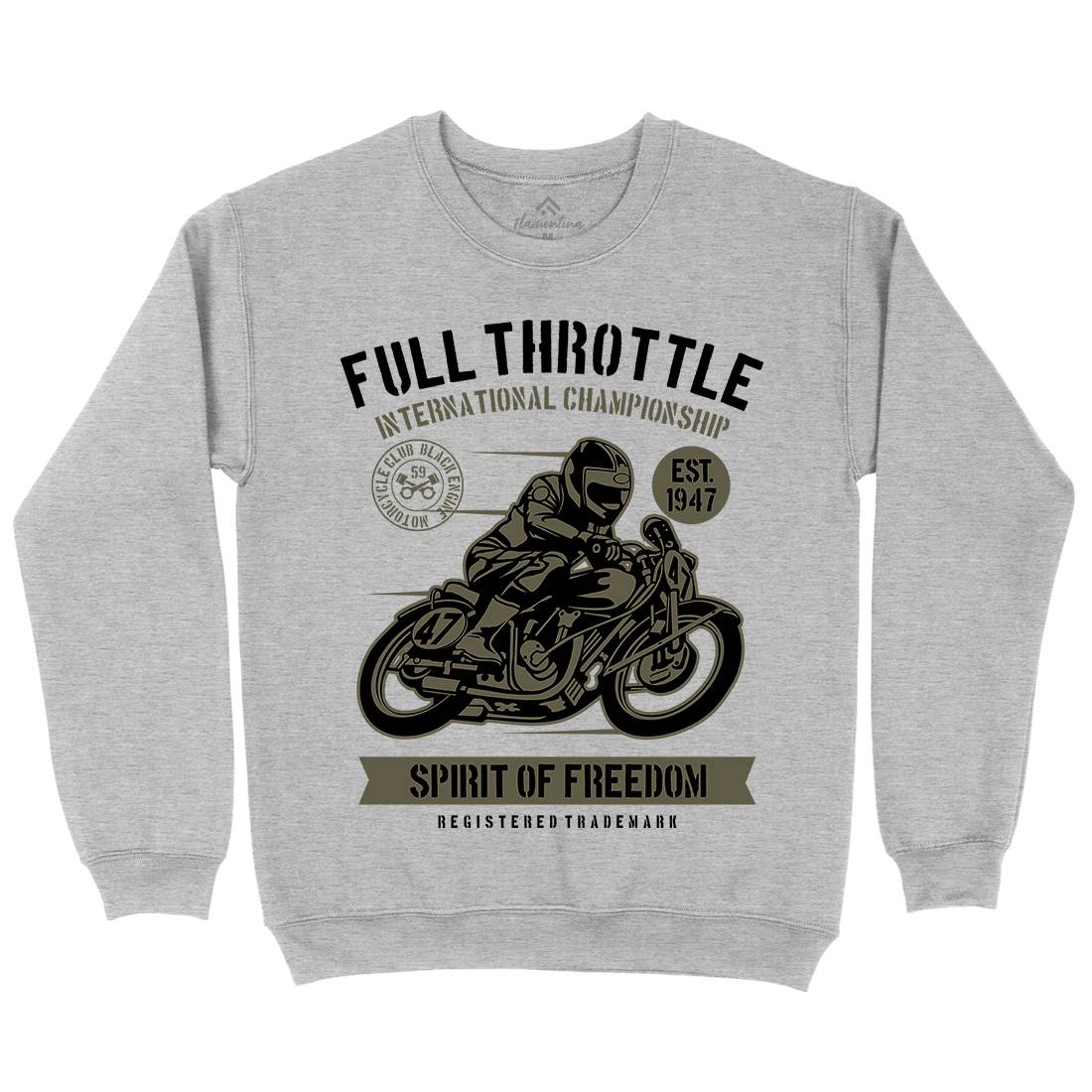 Full Throttle Kids Crew Neck Sweatshirt Motorcycles B215