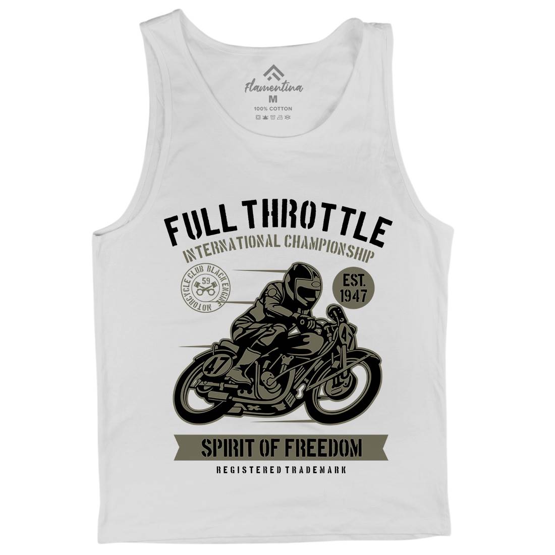 Full Throttle Mens Tank Top Vest Motorcycles B215