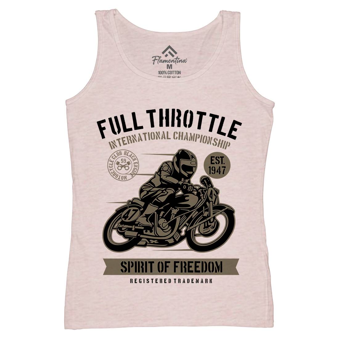 Full Throttle Womens Organic Tank Top Vest Motorcycles B215