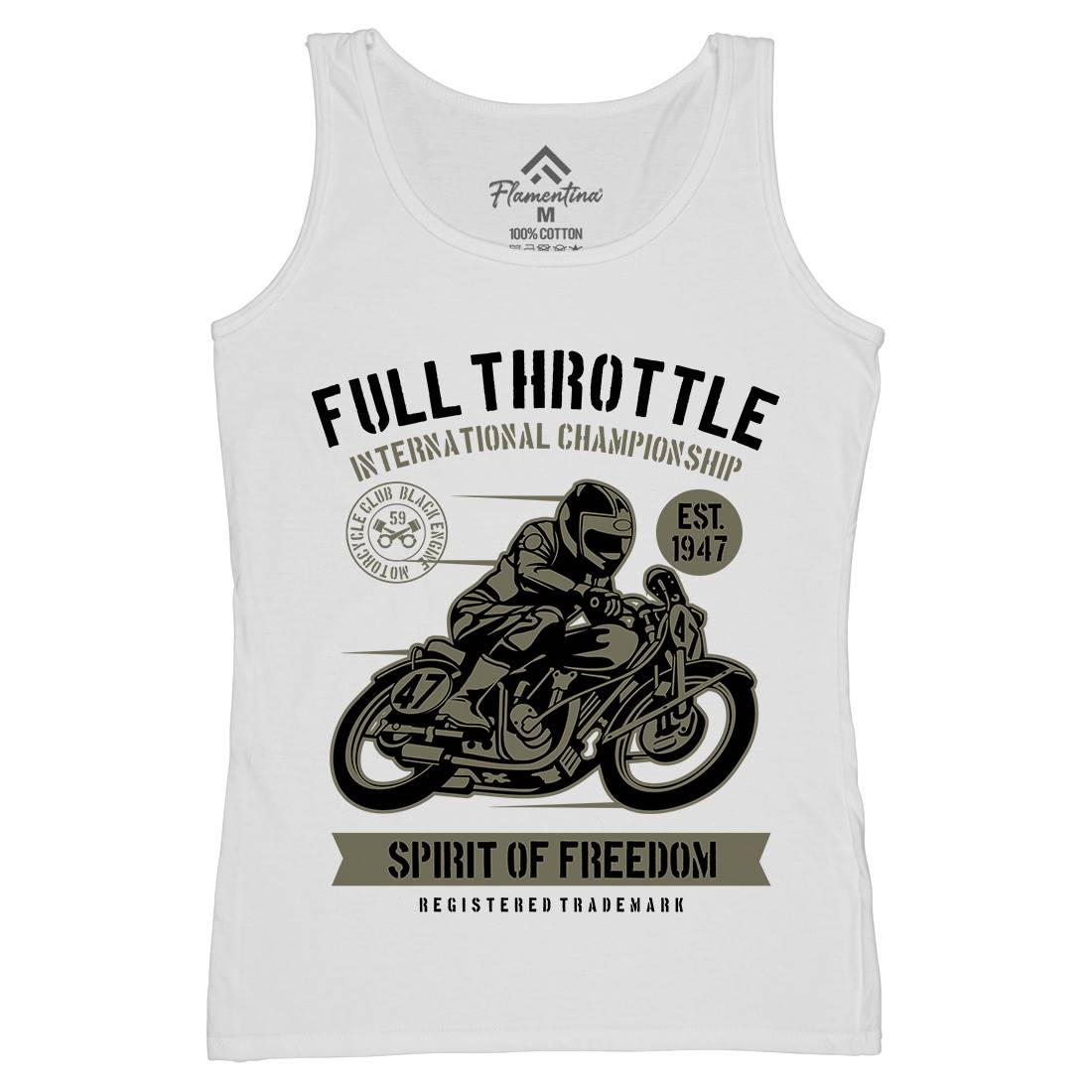 Full Throttle Womens Organic Tank Top Vest Motorcycles B215