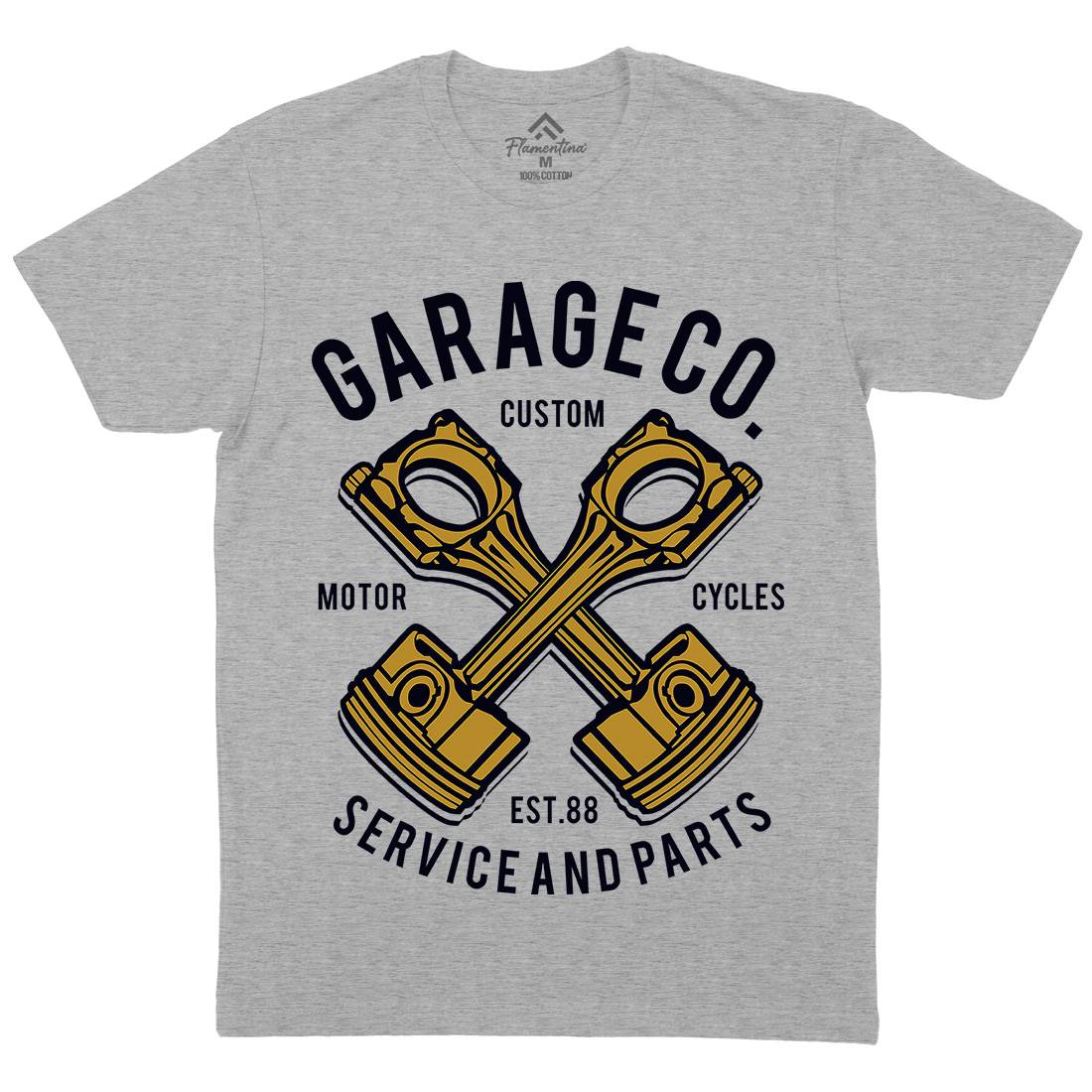 Garage Co Mens Organic Crew Neck T-Shirt Cars B216