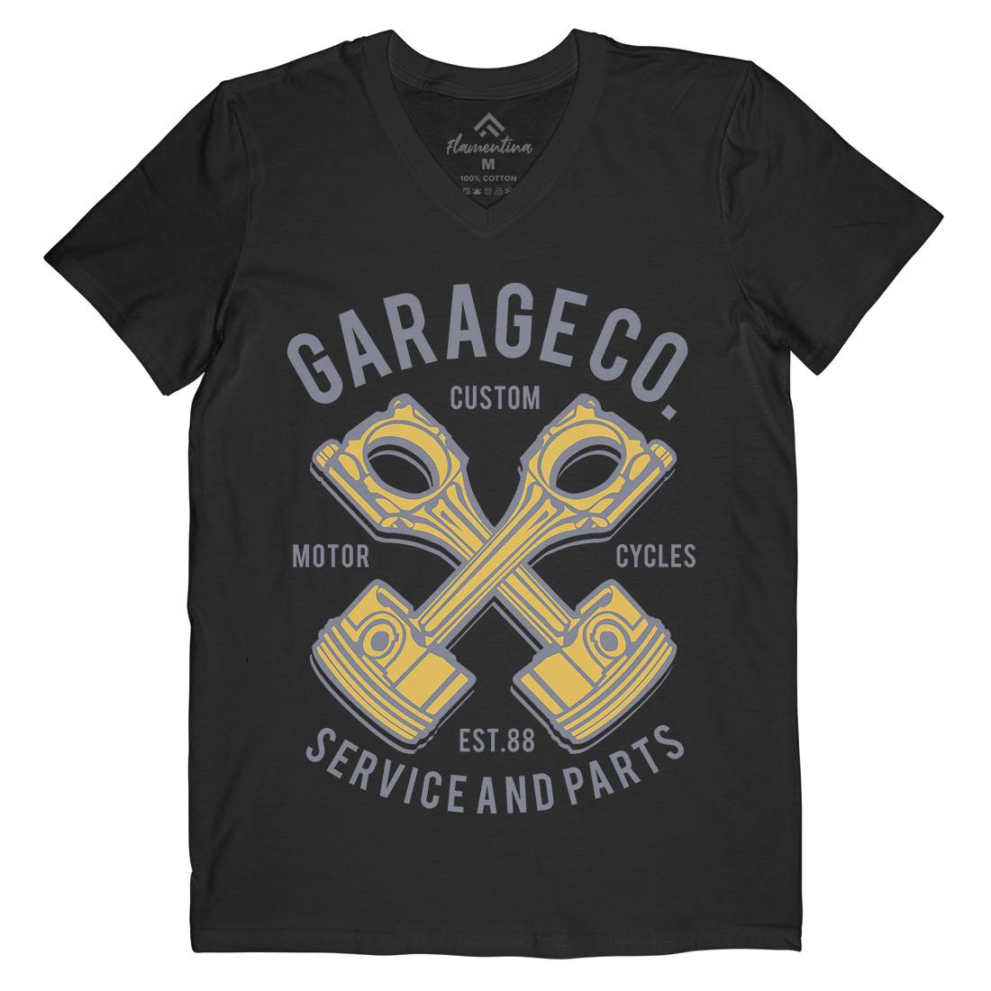 Garage Co Mens V-Neck T-Shirt Cars B216
