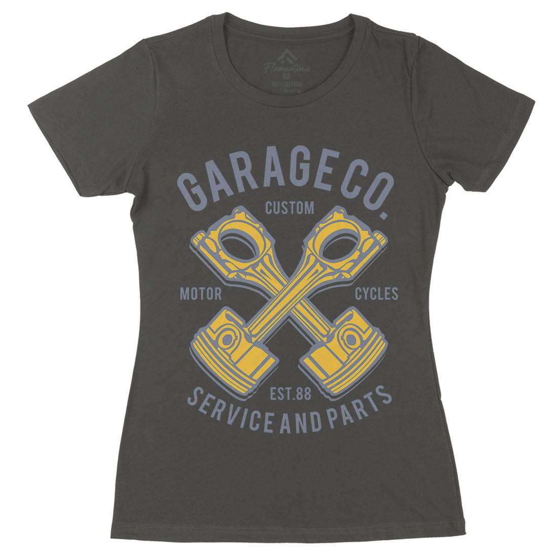 Garage Co Womens Organic Crew Neck T-Shirt Cars B216