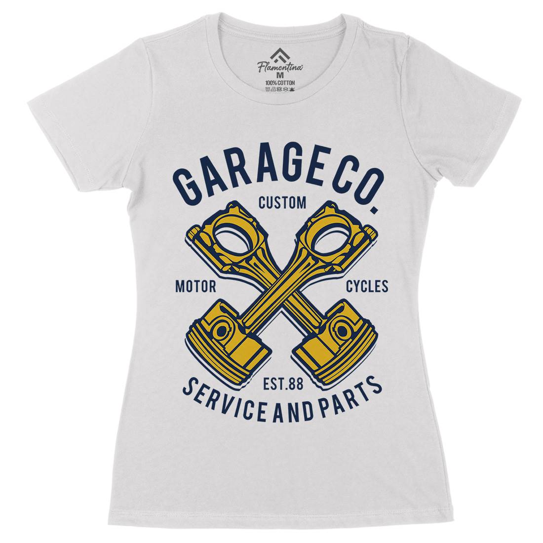 Garage Co Womens Organic Crew Neck T-Shirt Cars B216