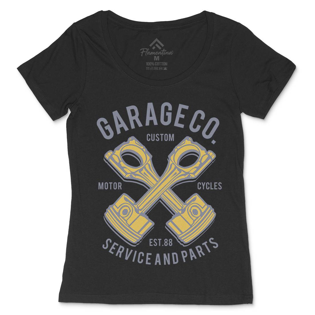 Garage Co Womens Scoop Neck T-Shirt Cars B216