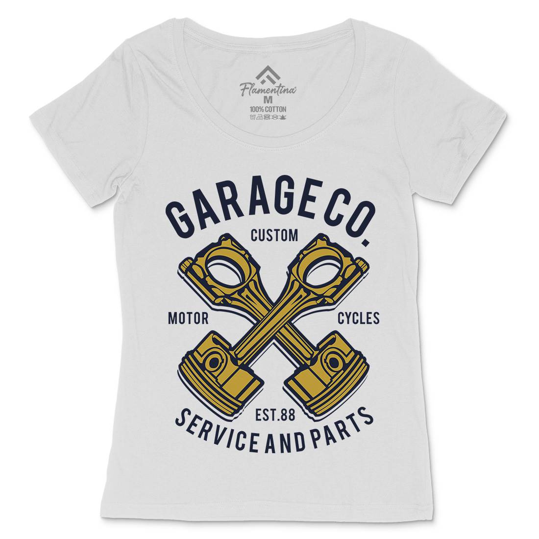 Garage Co Womens Scoop Neck T-Shirt Cars B216